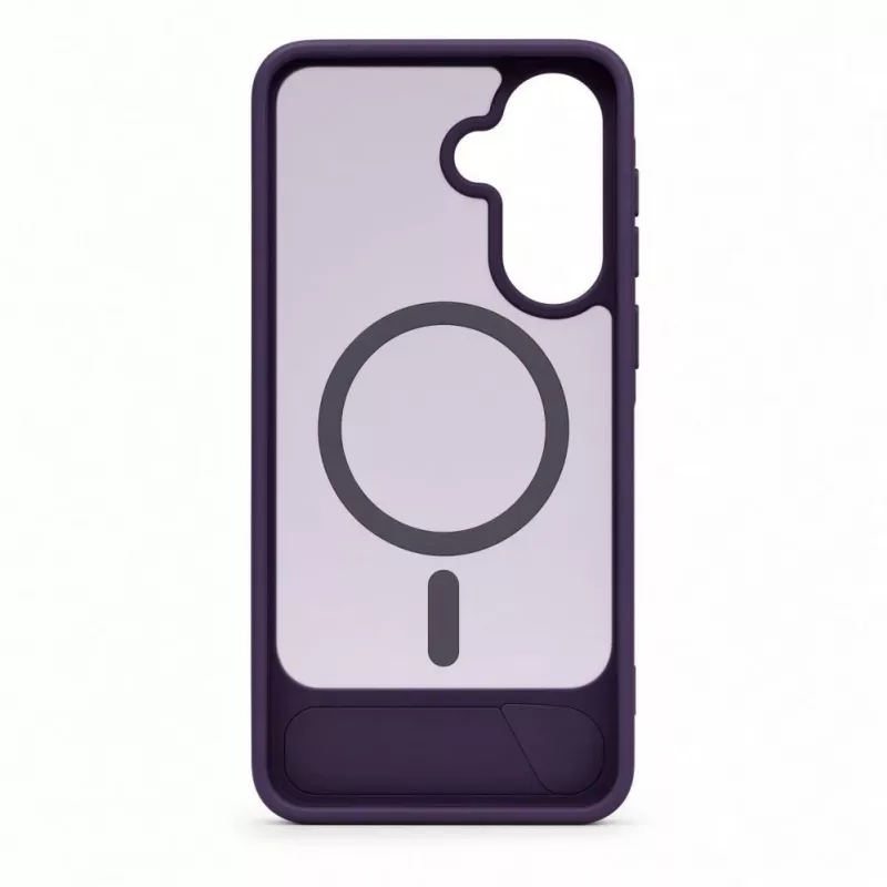 Evelatus Samsung Galaxy A57 guminis dėklas su MagSafe ir atramėle, violetinis