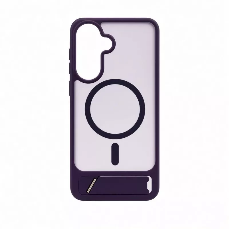 Evelatus Samsung Galaxy A57 guminis dėklas su MagSafe ir atramėle, violetinis