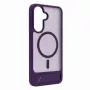 Evelatus Samsung Galaxy A57 guminis dėklas su MagSafe ir atramėle, violetinis