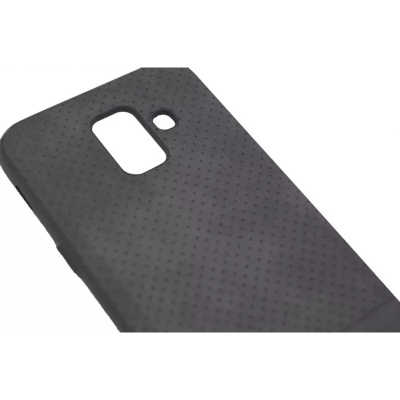Evelatus Samsung Galaxy A6 2018 TPU Dėklas su Metaline Plokštele Magnetiniam Laikikliui Automobilyje Juodas