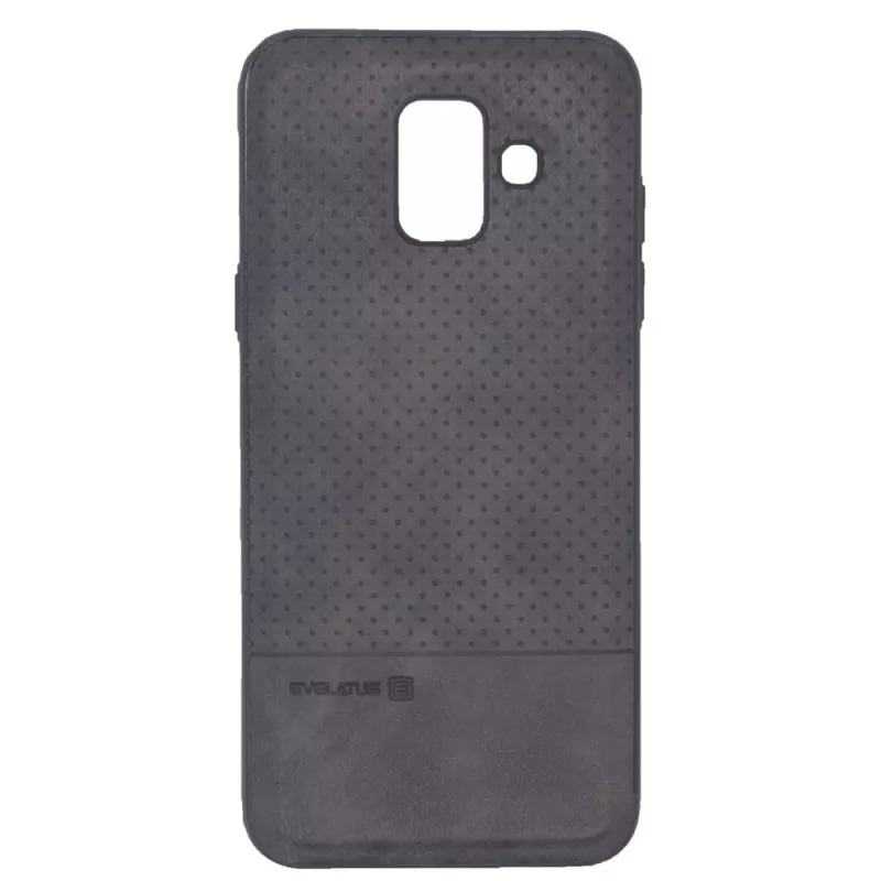 Evelatus Samsung Galaxy A6 2018 TPU Dėklas su Metaline Plokštele Magnetiniam Laikikliui Automobilyje Juodas
