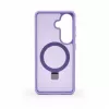 Evelatus Samsung Galaxy S26 Shield dėklas su MagSafe ir atrama, matinis žiedas, levandų violetinė