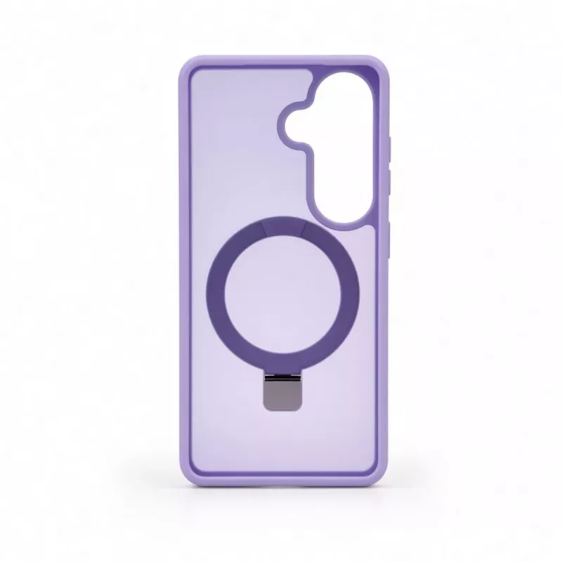 Evelatus Samsung Galaxy S26 Shield dėklas su MagSafe ir atrama, matinis žiedas, levandų violetinė