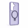 Evelatus Samsung Galaxy S26 Shield dėklas su MagSafe ir atrama, matinis žiedas, levandų violetinė