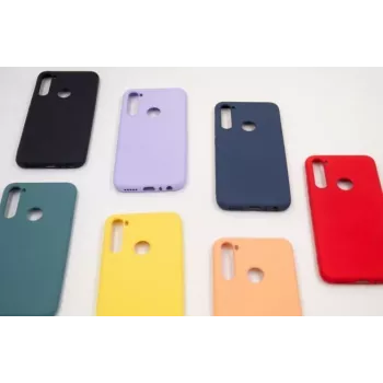 Evelatus Soft Touch Silicone Case with Strap for Xiaomi Redmi Note 8 / Redmi Note 8 2021 - Blue