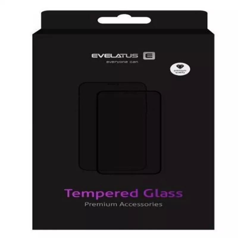 Evelatus Grūdinto stiklo apsauginis ekrano stikliukas, skirtas Huawei Y6P 2020, 0,33 mm plokščias skaidrus, Japan Glue, antistatinis