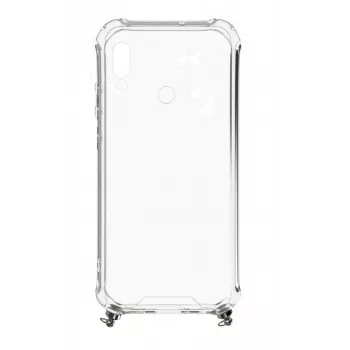 Evelatus Xiaomi Redmi 7 Silicone Transparent with Necklace TPU Strap Gold
