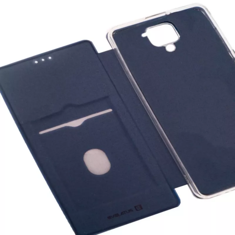 Evelatus Xiaomi Redmi Note 9 knygelės dėklas tamsiai mėlynas