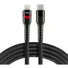 everActive CBB-1CIR USB-C į Lightning RGB LED laidas 1 m, 27 W PD, juodas