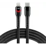 everActive CBB-1CIR USB-C į Lightning RGB LED laidas 1 m, 27 W PD, juodas