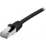 EXERTIS CONNECT Cat 6A S/FTP komutacinis kabelis, 2 m, juodas, su plonu apsauginiu lankstu 858486