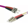 EXERTIS CONNECT OM4 šviesolaidinis pataisos kabelis, LC Duplex į ST Duplex, 50/125µm, Erika-violet, 2m 392792