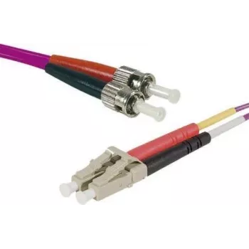 EXERTIS CONNECT OM4 šviesolaidinis pataisos kabelis, LC Duplex į ST Duplex, 50/125µm, Erika-violet, 2m 392792