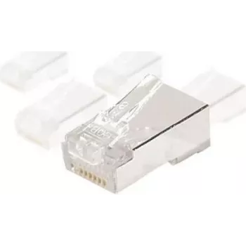 EXERTIS CONNECT ekranuotas RJ45 modulinis kištukas apvaliems kabeliams, STP, 8P8C, CAT 6, 100 vnt. 920870