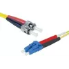 EXERTIS CONNECT ST/UPC į LC/UPC vienmodis dvigubas OS2 LSZH optinis pataisos kabelis, 3m, geltonas