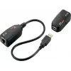 EXSYS EX-1441-2 Gigabit Ethernet prailgintuvas per koaksialinį kabelį, 1000 m, metalinis korpusas, juodas