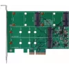 EXSYS EX-3649 Dviejų M.2 SATA III SSD RAID valdiklio plokštė - PCIe 2.0 x2, ASM1062R, RAID 0/1/JBOD, įkraunama, karšto keitimo, žemo profilio