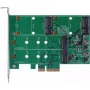 EXSYS EX-3649 Dviejų M.2 SATA III SSD RAID valdiklio plokštė - PCIe 2.0 x2, ASM1062R, RAID 0/1/JBOD, įkraunama, karšto keitimo, žemo profilio