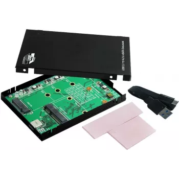 EXSYS EX-3672 USB 3.0 2,5 colio SATA HDD/SSD išorinis korpusas - juodas