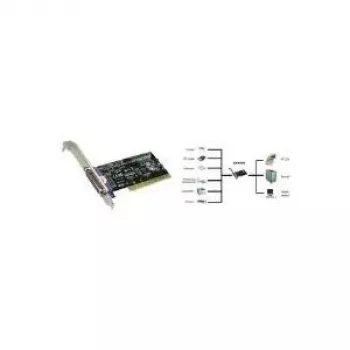 EXSYS EX-41010 PCI-X lygiagretus adapteris, IEEE 1284, DB25 lizdas, MosChip MCS9901, Low Profile