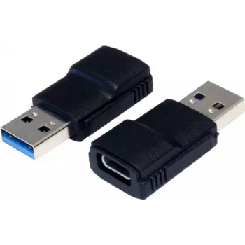 EXSYS EX-47991 USB 3.1 Gen 1 Type-A (vyriškas) į Type-C (moteriškas) adapteris, juodas