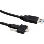 EXSYS EX-K1593V USB 3.2 Gen 2 kabelis, USB-A į USB-C, 1m, juodas, 10Gbps, 60W įkrovimas