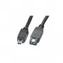 EXSYS FireWire 800 IEEE 1394b 9-Pin to 4-Pin Cable, 1,0 m, juodas EX-K6870