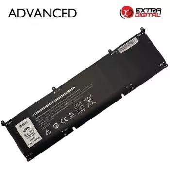 Extra Digital Advanced nešiojamojo kompiuterio baterija, skirta Dell Latitude E5440/E5540, Precision M2800 (69KF2, 6000mAh, 11.1V, 6 celių, juoda)