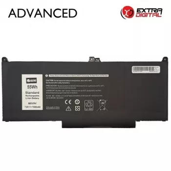 Extra Digital Advanced nešiojamojo kompiuterio baterija, skirta Dell MXV9V – 7200mAh 82Wh 11.4V 9 celių Li-ion