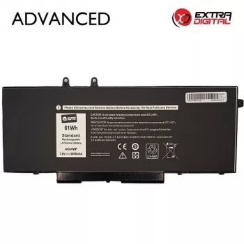 Extra Digital Advanced NB441921 nešiojamojo kompiuterio baterija, skirta Dell 4GVMP (8000mAh, 11.4V, 6 celių, Li-ion)