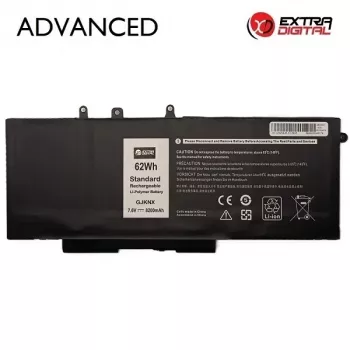 Extra Digital Advanced keičiamoji baterija nešiojamam kompiuteriui Dell GJKNX – 8200mAh, 11.4V, 9 celių (NB442249)