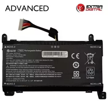 Extra Digital Advanced atsarginė nešiojamojo kompiuterio baterija HP FM08 (NB462599) – 5200mAh, 14.4V, 8 elementų, 16 kontaktų, juoda