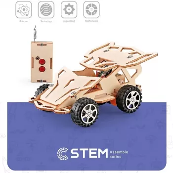 EXTRA DIGITAL Medinis Konstruktorius – Nuotoliniu Valdymu Automobilis Edukacinis Modelis
