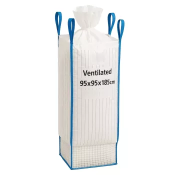 EXTRALINK Big Bag 95x95x185cm 1200kg su iškrovimo rankove | Vėdinamas FIBC