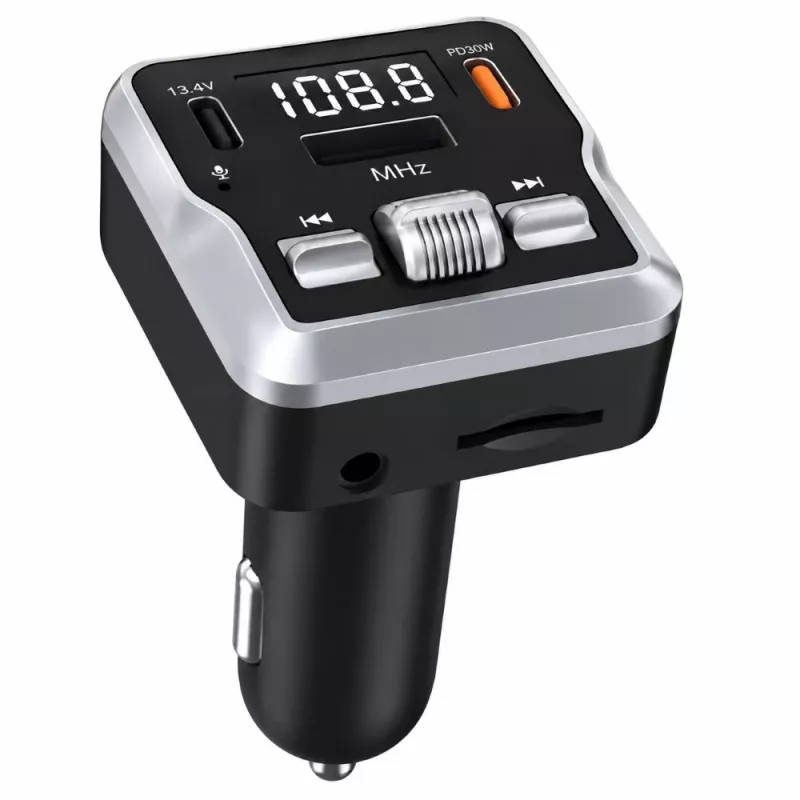 EXTRALINK Bluetooth FM Transmitter su 2 USB įkrovimo prievadais ir MicroSD kortelių lizdu