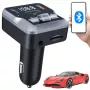 EXTRALINK Bluetooth FM Transmitter su 2 USB įkrovimo prievadais ir MicroSD kortelių lizdu