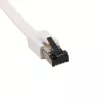 EXTRALINK CAT.8 U/FTP 20m 40G plokščias ekranuotas pataisos kabelis, grynas varis, baltas