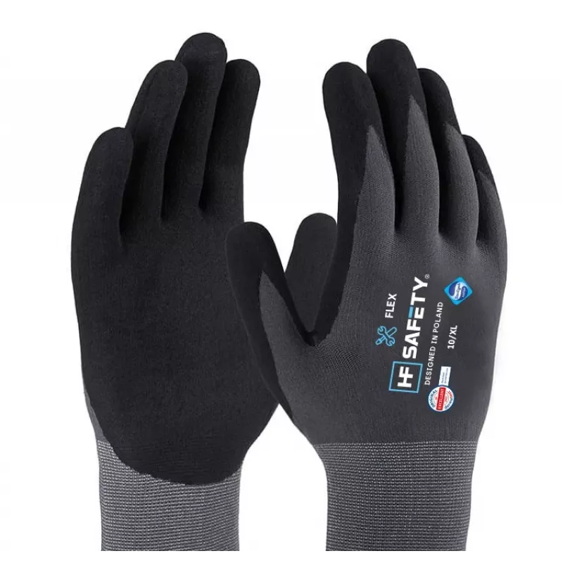 Apsauginės pirštinės Extralink HF Safety Flex, 10/XL dydis, 1 pora
