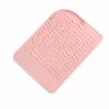 EXTRALINK HOME Silikoninis karščiui atsparus kilimėlis plaukų tiesintuvui ir garbanojimo lygintuvui 22x16 cm Rožinis