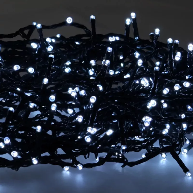 Extralink LED girlianda 200 LED šalta balta 10m + 3m IP44 vidui ir laukui