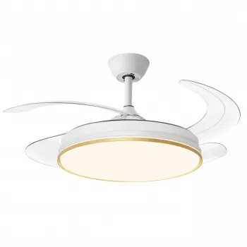 Extralink Phantom Wing 42 Smart WiFi lubinis ventiliatorius – baltas, 107 cm, valdymas per WiFi programėlę