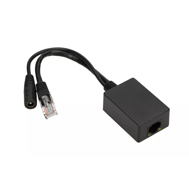 Extralink PoE inverteris 1 prievadas, įėjimas 1x 1000Mb/s RJ45/Jack 10-30V, išėjimas 48V