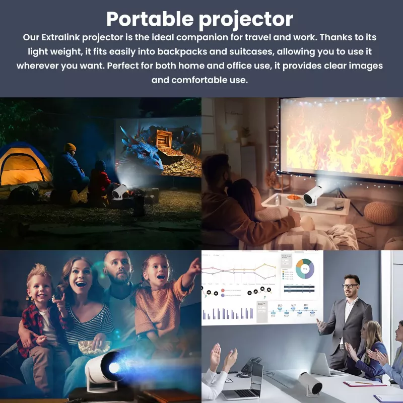 Extralink Smart Life Smart Projector ESP-Mini-V2BL, 200 ANSI, 720p, Auto Keystone Correction, Android 11