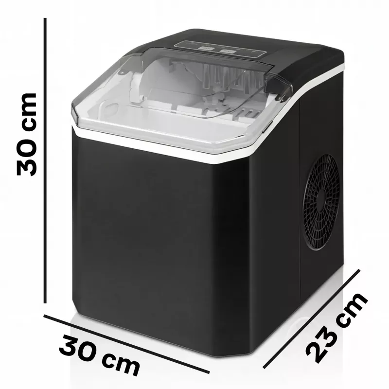 Extralink SmartLife Cube Ice Lite ledo gaminimo aparatas - 12 kg/24h, 1.8 L talpa, kulkos formos ledas, juodas