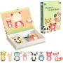 EXTRALINK TOYS Magnetinė dėlionė knygelė Gyvūnai 68 dalys