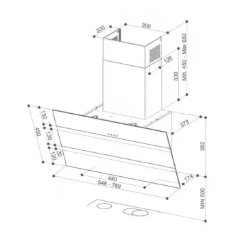 Faber STEELMAX EV8 LED BK/X A55