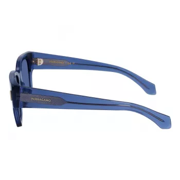 FERRAGAMO Vyriški Akiniai Nuo Saulės SF2010S522143 - Stačiakampis Acetato Rėmelis, UV400 Apsauga, 52 mm Lęšiai