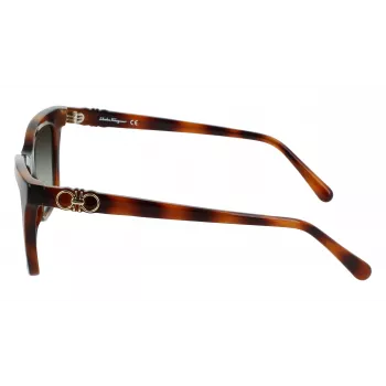 Ferragamo SF1027S-214 Women's Sunglasses Havana Acetate Square Brown Gradient 55mm