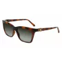 Ferragamo SF1027S-214 Women's Sunglasses Havana Acetate Square Brown Gradient 55mm