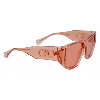 Ferragamo SF1077S-838 Unisex Sunglasses Pilot Shiny Rose Gold Brown Gradient 56/13/140 mm